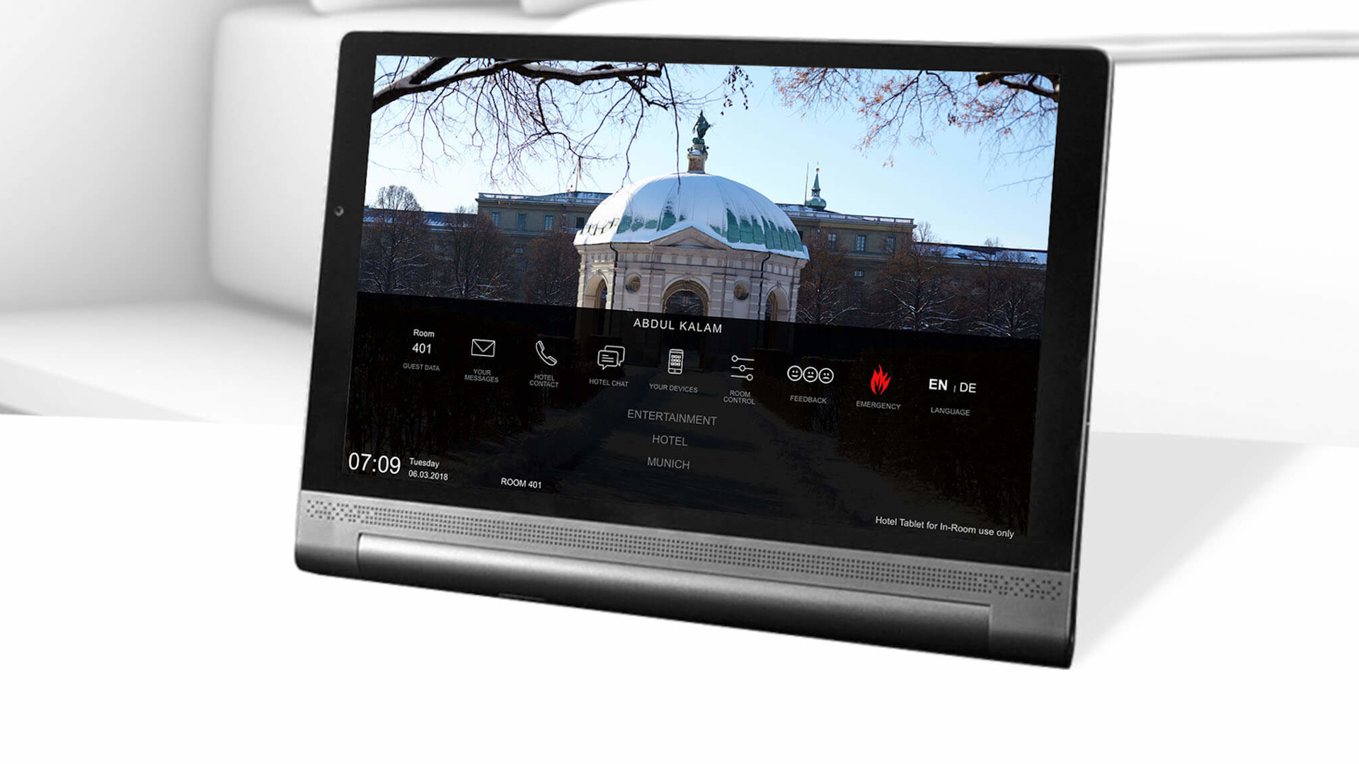 Hospitality Apps auf dem Tablet