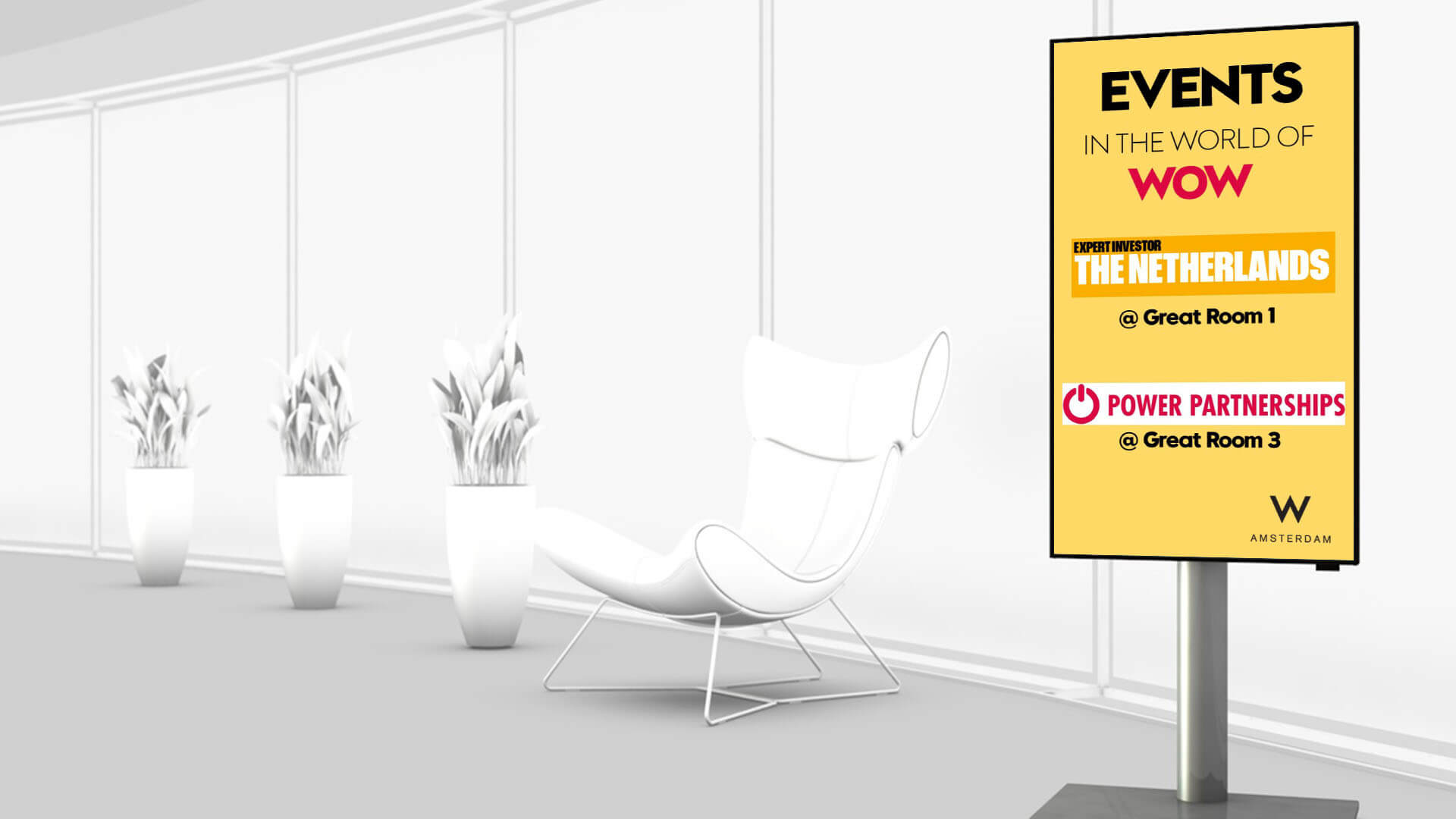 Ausschilderung als Plakatständer