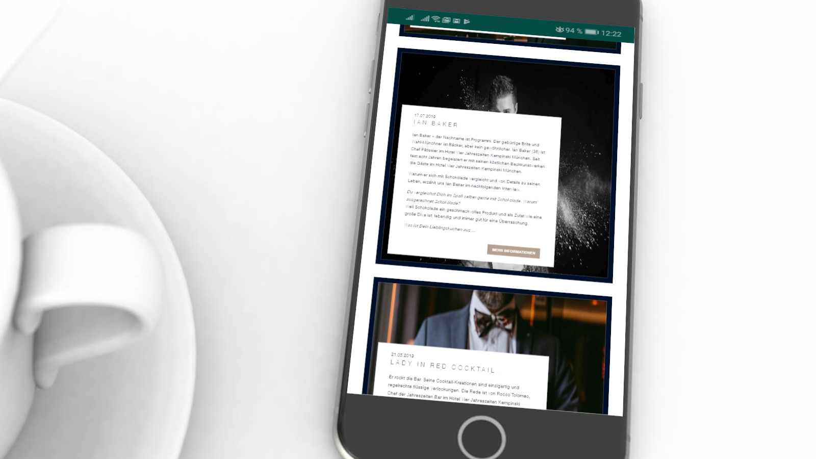 Menü von VJ Homepage