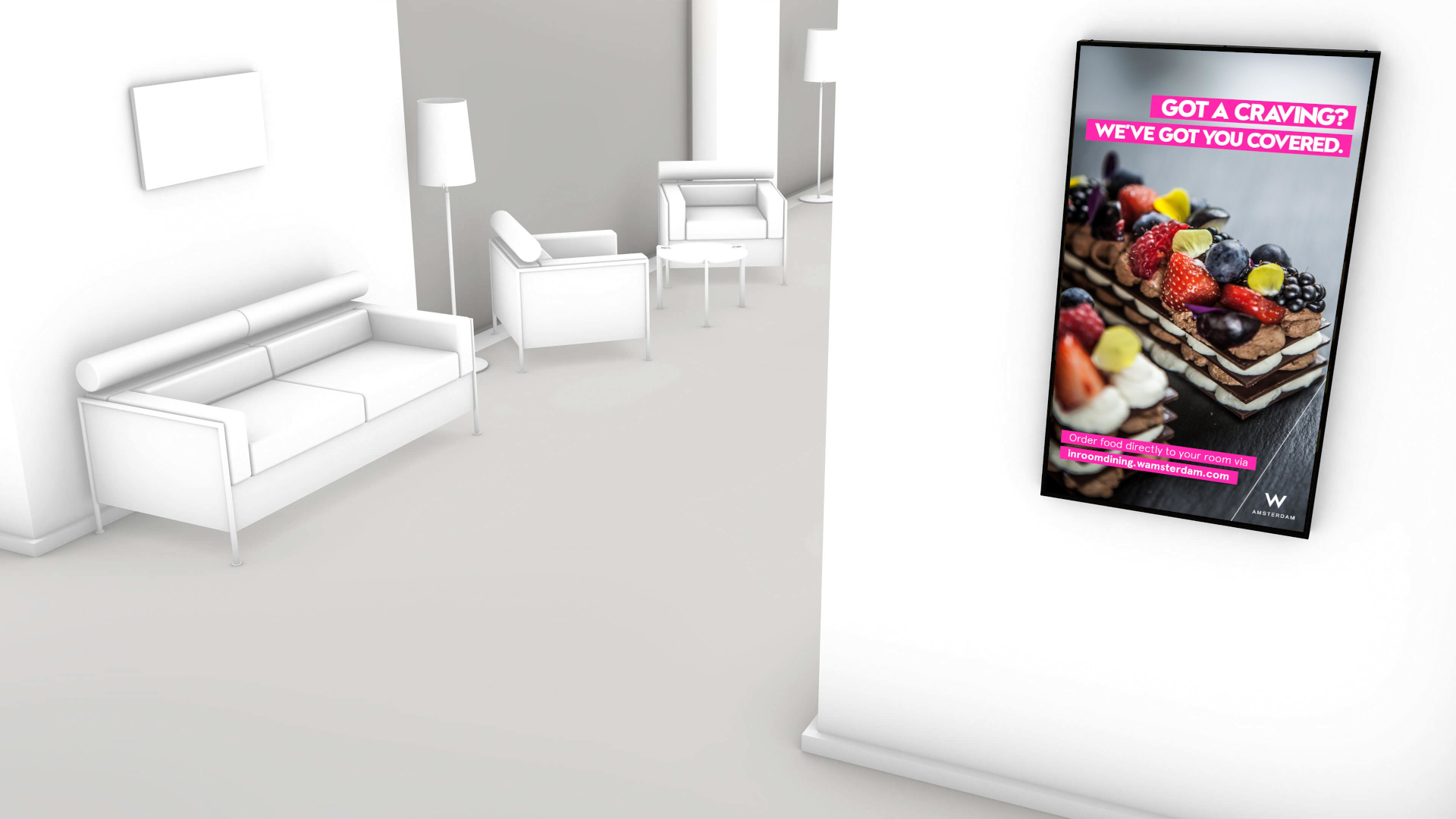 Signage mit W Promotion