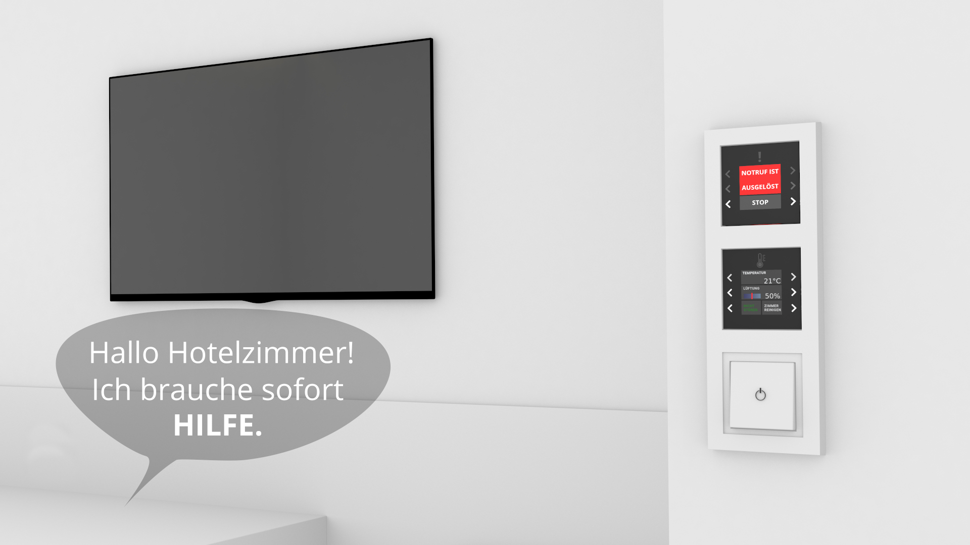 Wandpanel in Gastsprache